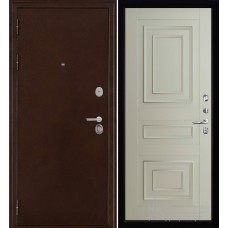 Дверь входная металлическая Феникс медный антик панель 62001 серена  светло-серый