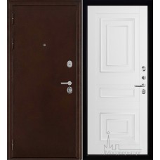 Дверь входная металлическая Феникс медный антик панель 62001 серена белый