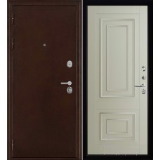 Дверь входная металлическая Феникс медный антик панель 62002 серена светло-серый