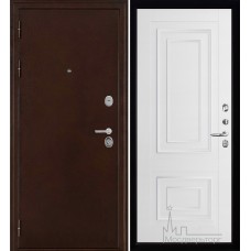 Дверь входная металлическая Феникс медный антик панель 62002 серена белый