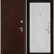 Дверь входная металлическая Феникс медный антик панель Турин эмаль белая