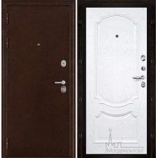 Дверь входная металлическая Феникс медный антик панель Монако ясень жемчуг натуральный шпон