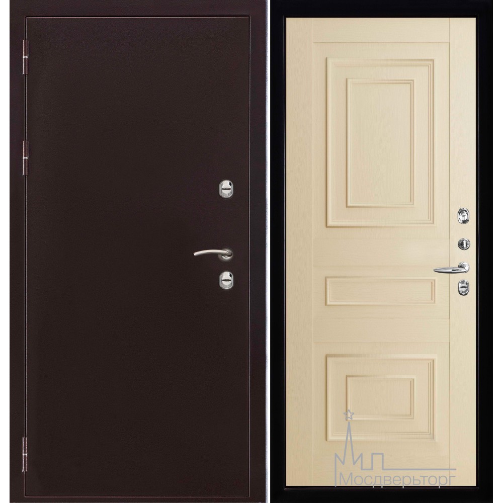 Дверь входная металлическая Термо-3 медный антик панель 62001 серена керамик