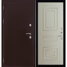 Дверь входная металлическая Термо-3 медный антик панель 62001 серена светло-серый