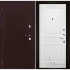 Дверь входная металлическая Термо-3 медный антик панель Гармония эмаль белая массив ольхи