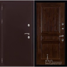Дверь входная металлическая Термо-3 медный антик панель Виктория античный орех массив дуба