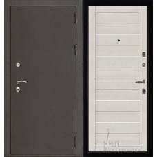 Дверь входная металлическая Термо-3 темное серебро панель 2127 Софт бьянка
