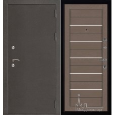 Дверь входная металлическая Термо-3 темное серебро панель 2127 Софт тортора