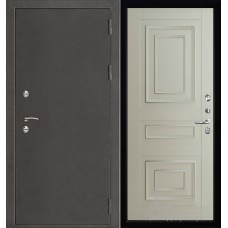 Дверь входная металлическая Термо-3 темное серебро панель 62001 серена светло-серый