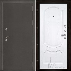 Дверь входная металлическая Термо-3 темное серебро панель Монако ясень жемчуг натуральный шпон