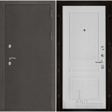 Дверь входная металлическая Термо-3 темное серебро панель Турин эмаль белая