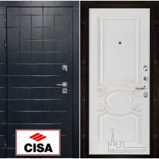 Дверь входная металлическая Сенатор-плюс, с замком Cisa панель Аристократ эмаль белая 