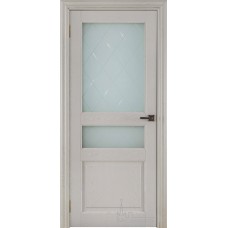 Межкомнатная дверь Экошпон 40006 Ясень перламутр, стекло