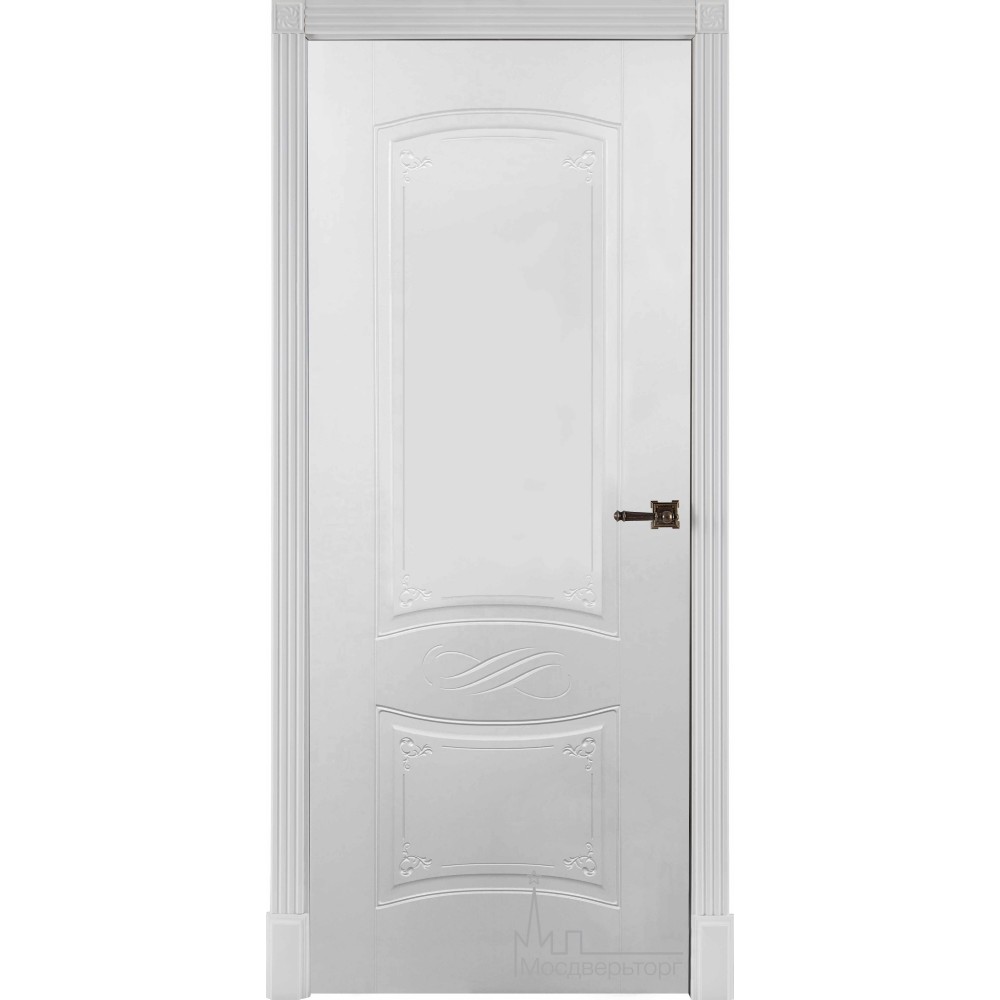 Межкомнатная дверь Марианна белая эмаль (глухая)