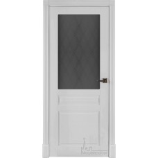 Межкомнатная дверь Прага белая эмаль (стекло)