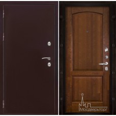 Дверь входная металлическая Термо-3 медный антик панель Фоборг античный орех массив ольхи