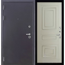 Дверь входная металлическая Колизей темное серебро панель 62001 серена  светло-серый