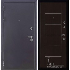 Дверь входная металлическая Колизей темное серебро панель Лайт МD - 003  Венге