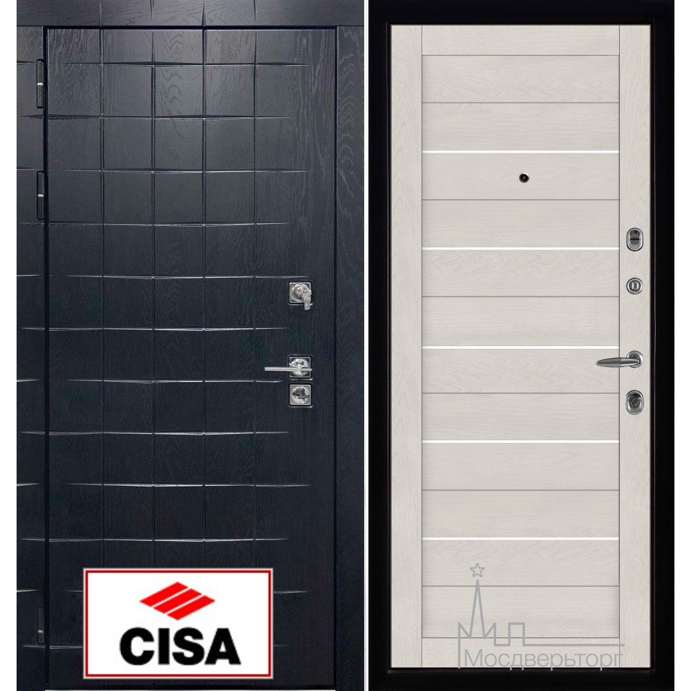 Дверь входная металлическая Сенатор плюс, панель 2127 софт бьянка с замком “Cisa”