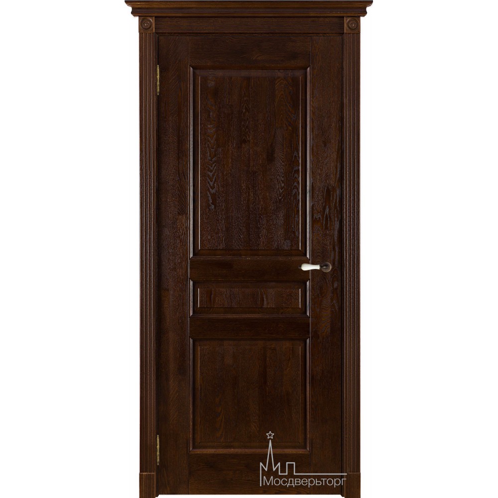 Межкомнатная дверь Виктория (калёвочная 3 филёнки) античный орех, глухая